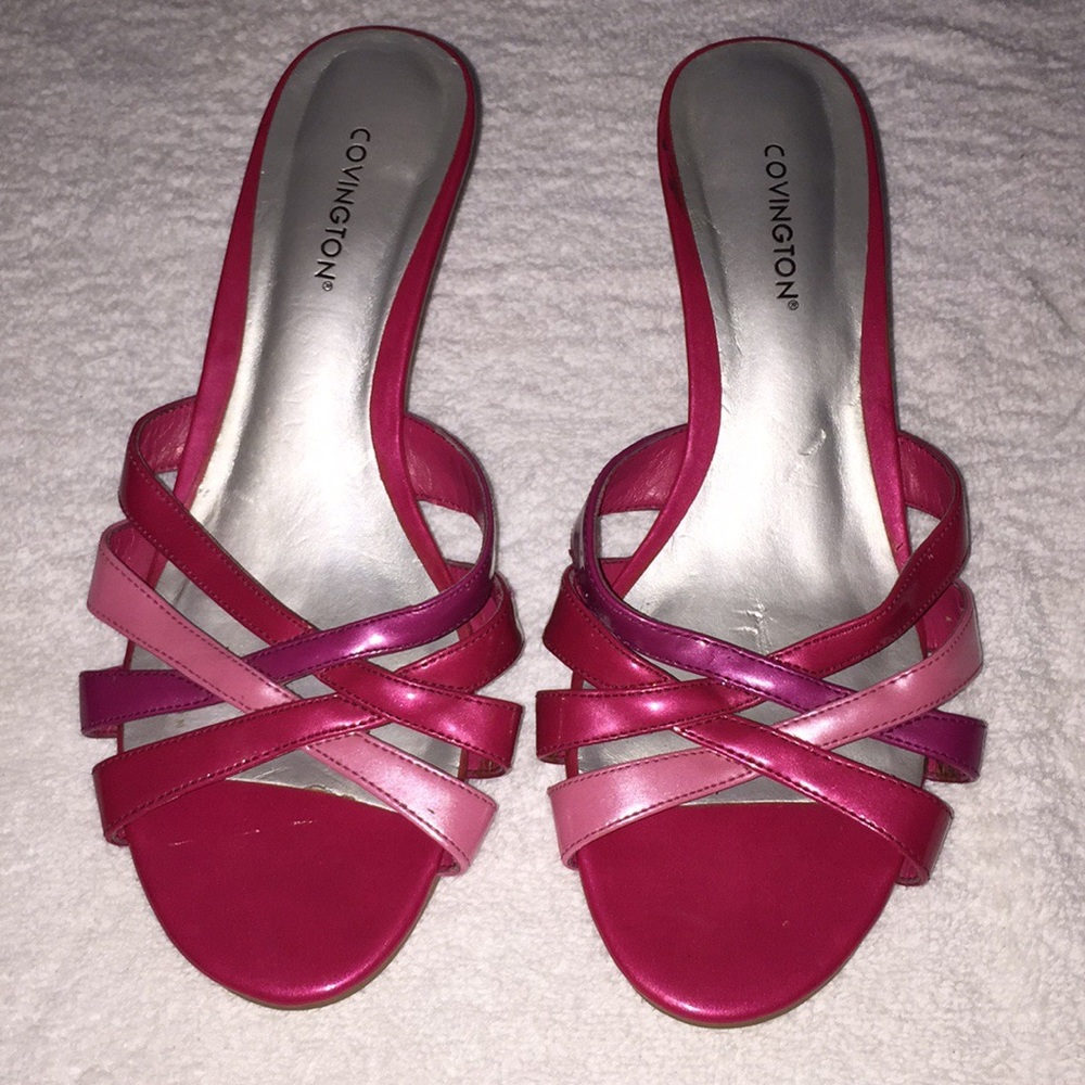 Pink Covington heels, size 8 1/2.
